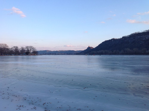 Lake Winona, frozen over