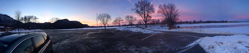 Panorama of frozen Lake Winona