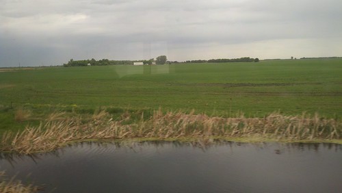from the train #8 (west of Des Lacs)