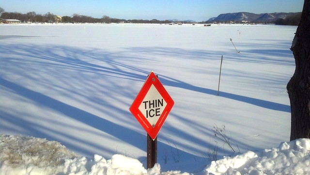 Thin ice signs